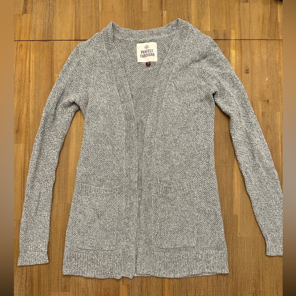 Gray cardigan